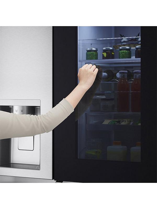 LG InstaView GSXE90BSAD 628L Smart Inverter American-Style Fridge Freezer - Brushed Steel - Image 4